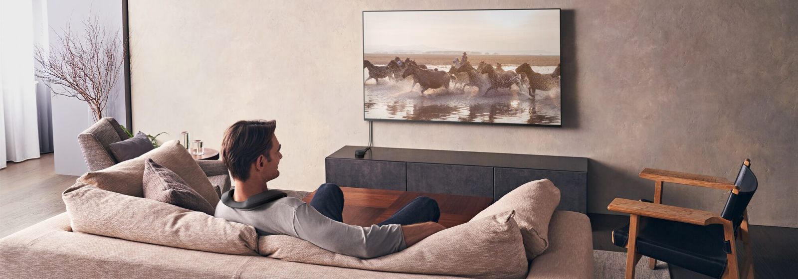 Тонколона Sony SRS-NS7, безжична, Bluetooth, за врат, сив - характеристика 1