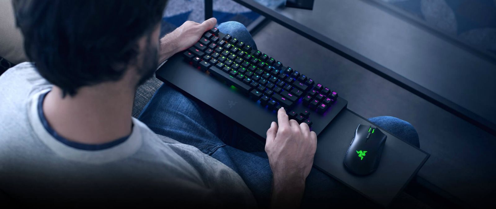Комплект клавиатура и мишка Razer Turret (RZ84-02820200-B3W1), безжични, оптичен сензор (16,000 DPI), Razer Green Tactile суичове, Razer Chroma RGB подсветка, за Xbox One/PC, черни - характеристика 2