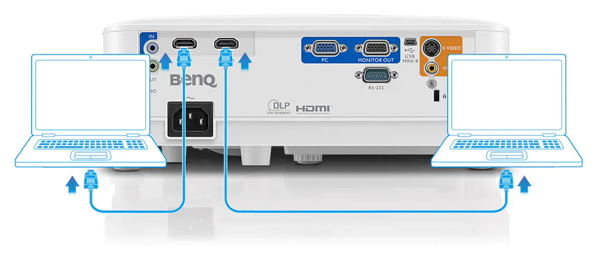 Проектор BenQ MX550, DLP, XGA (1024x768), 20 000:1, 3600lm, HDMI, VGA, USB - характеристика 3
