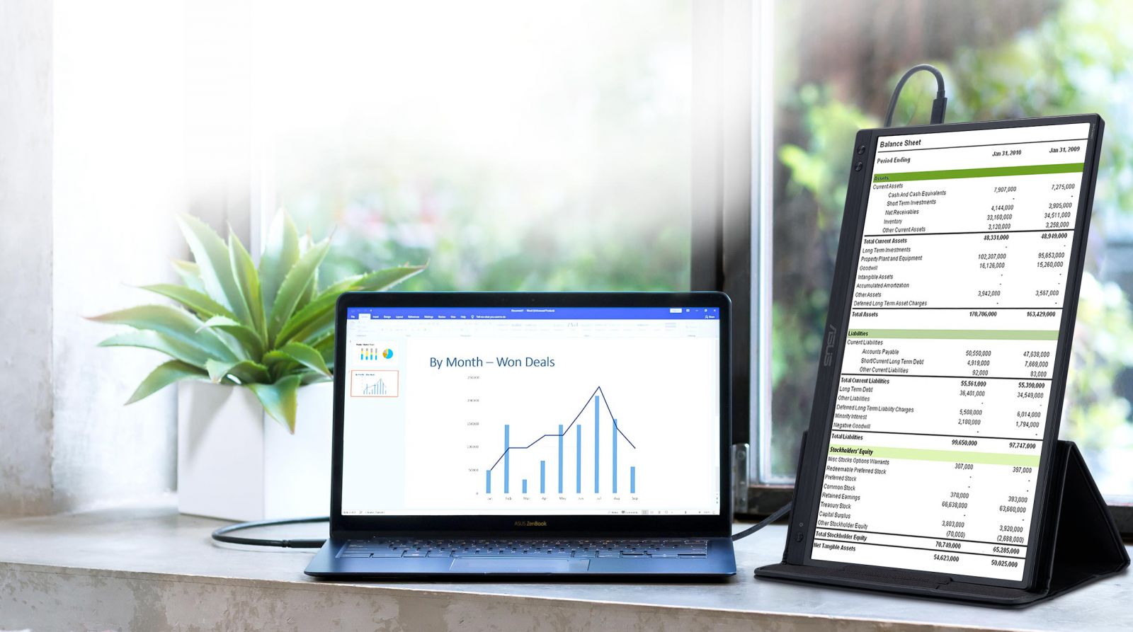 Монитор Asus ZenScreen Go MB166C (90LM07D3-B01170), преносим, 15.6" (39.62 cm) IPS панел, Full HD, 5ms, 100000000:1, 250cd/m2, 1x USB-C - характеристика 3