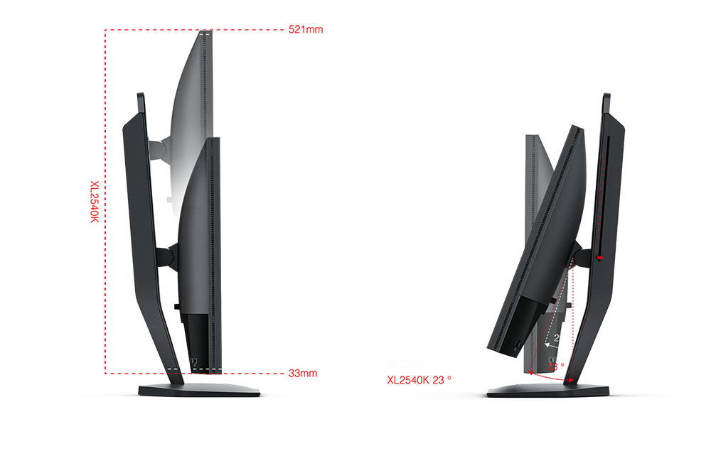 Монитор BenQ Zowie XL2540K (9H.LJMLB.QBE), 24.5" (62.23 cm) TN панел, 240Hz, Full HD, 320cd/m2, DisplayPort, HDMI - характеристика 3