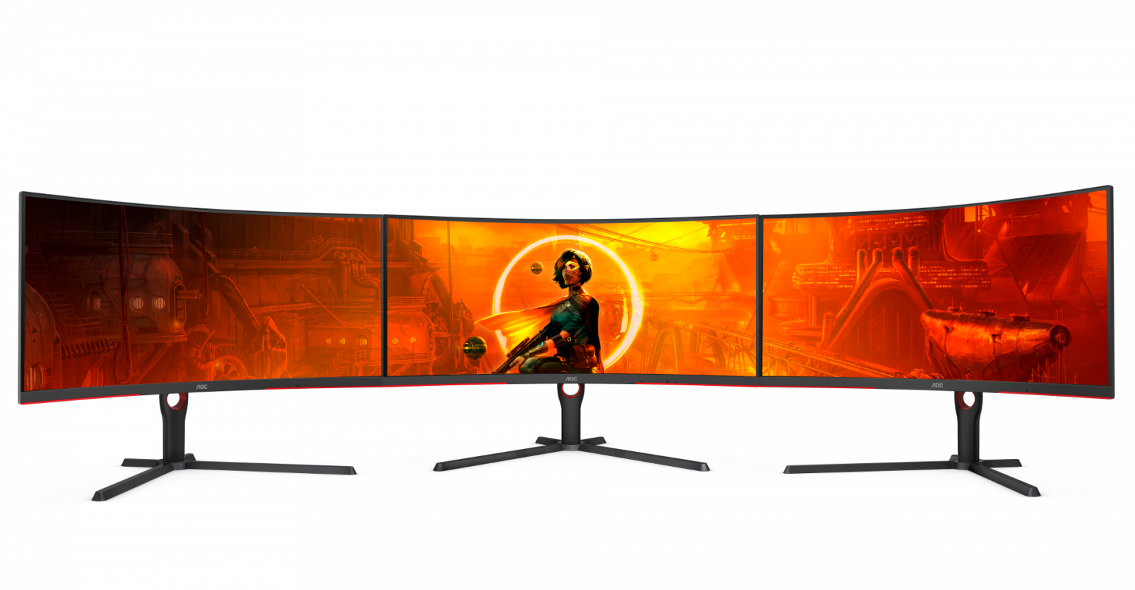 Монитор AOC CU34G3S/BK, 34" (86.36 cm) VA панел, 165Hz, WQHD, 4ms, 80M:1, 300 cd/m2, DisplayPort, HDMI, USB - характеристика 3
