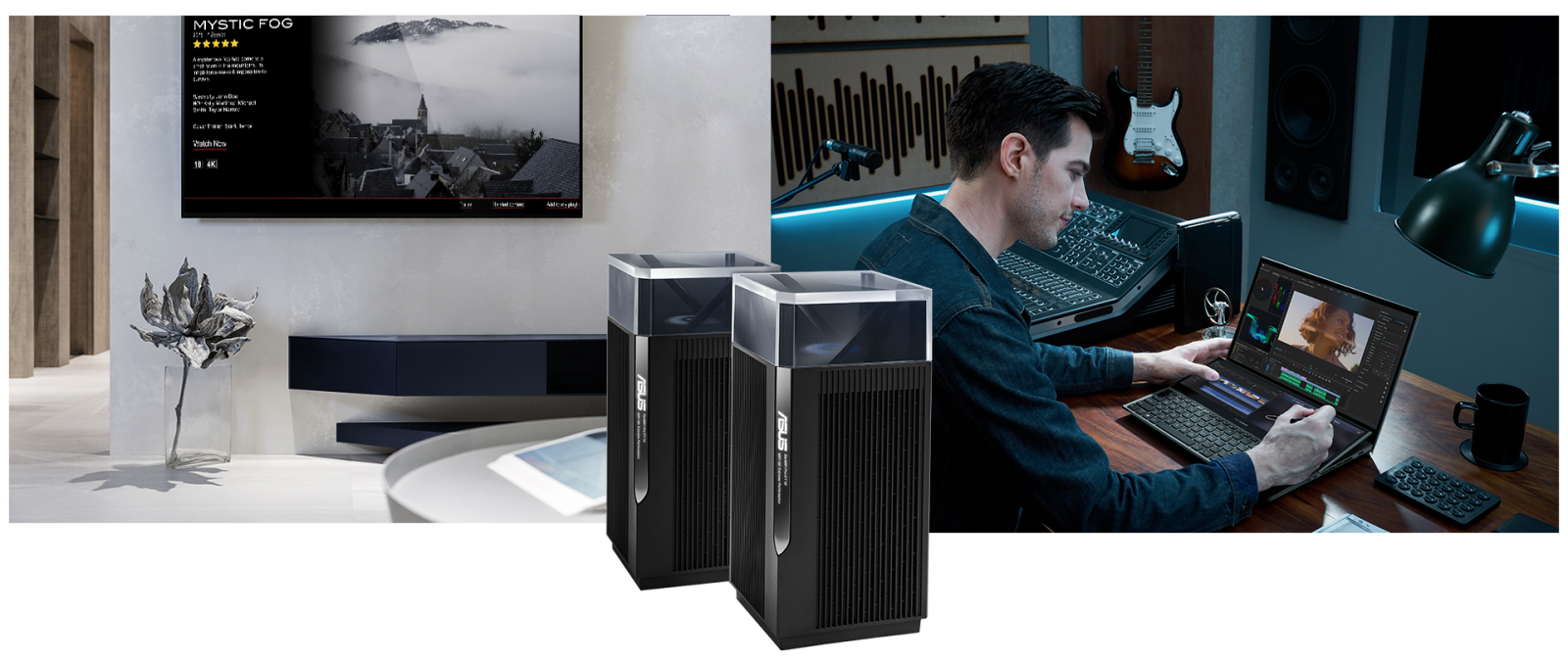 Мрежеста система Asus ZenWiFi Pro ET12, 11000Mbs, 2.4GHz (1148 Mbps)/ 5.0 GHz (4804 Mbps)/ 6.0 GHz (4804 Mbps), 1x WAN 2.5G, 1x LAN 2.5G, 2x LAN 10/100/1000, 10 вътрешни антени, 1 бр. - характеристика 3