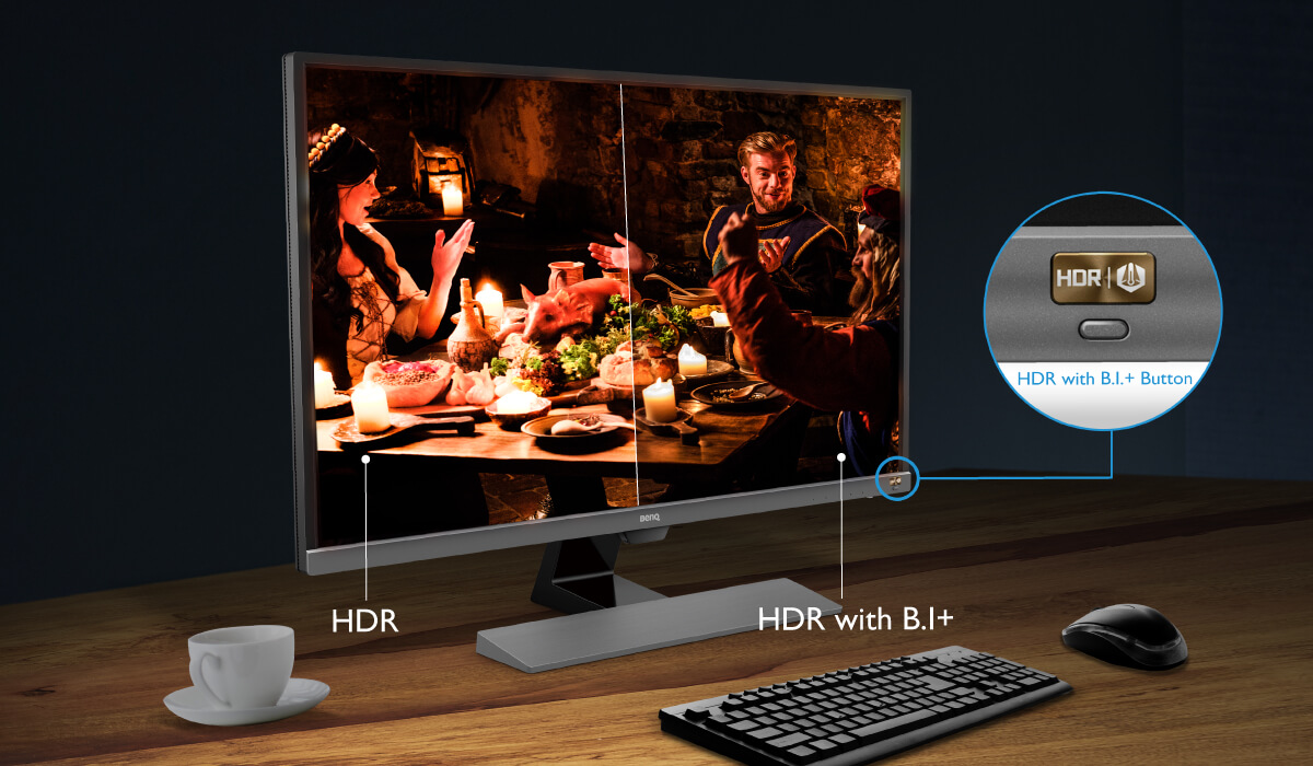 Монитор BenQ EL2870U (9H.LGTLB.QPE), 28" (71.12 cm) TN панел, 4K/UHD, 1ms, 12 000 000:1, 300cd/m2, DisplayPort, HDMI - характеристика 3