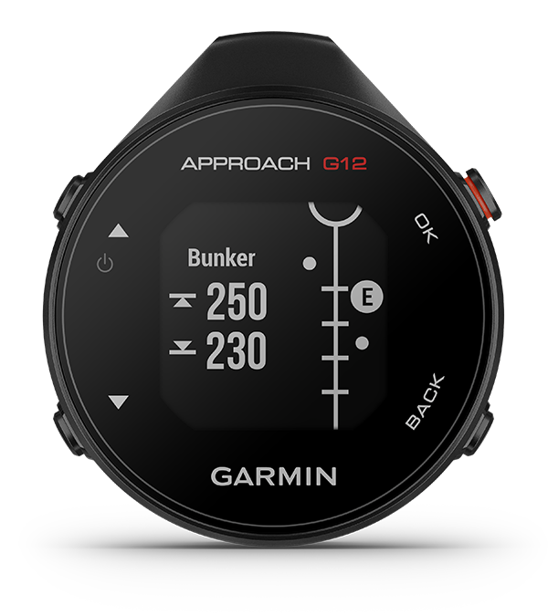Смарт часовник Garmin Approach G12, 1.08" (2.74 cm) дисплей, за голф, Bluetooth Smart, до 30 часа време на работа, GPS, Garmin Golf приложение, IPX7 водоустойчив, предварително заредени 41000 игрища по целия свят, черен - характеристика 5