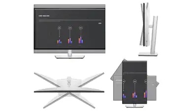 Монитор Dell U2422HE (210-AYUL), 24" (60.96 cm) IPS панел, Full HD, 5ms, 250 cd/m², DisplayPort, HDMI, USB Type C, RJ-45 - характеристика 3