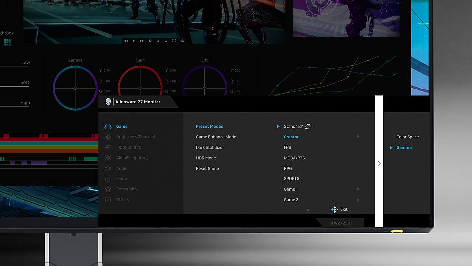 Монитор Dell Alienware AW2723DF (210-BFII), 27" (68.58 cm) IPS панел, 280Hz, QHD, 1ms, 1000:1, 600 cd/m2, DisplayPort, HDMI, USB - характеристика 4