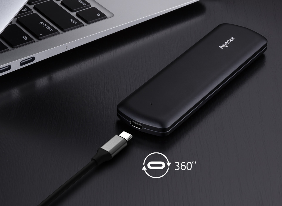 Памет SSD 250GB Apacer AS721, външна, USB 3.2 Type C, скорост на четене 530MB/s, скорост на запис 500MB/s - характеристика 4