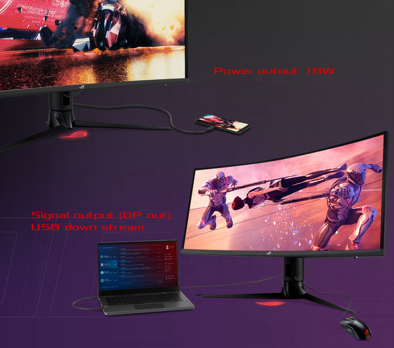Монитор Asus ROG Strix XG349C, 34.1" (86.61 cm) IPS панел, 180Hz, UWQHD, 1ms(GTG), 400cd/m2, DisplayPort, HDMI, USB Type C - характеристика 4