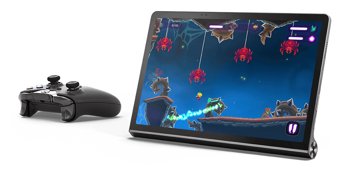Таблет Lenovo Yoga Tab 11 (сив), 4G LTE, 11" (27.94 cm) IPS Dolby Vision дисплей, осемядрен MediaTek Helio G90T 2.05GHz, 4GB LPDDR4x, 128GB Flash памет (+ microSD слот), 8.0 & 8.0 Mpix, Android - характеристика 4