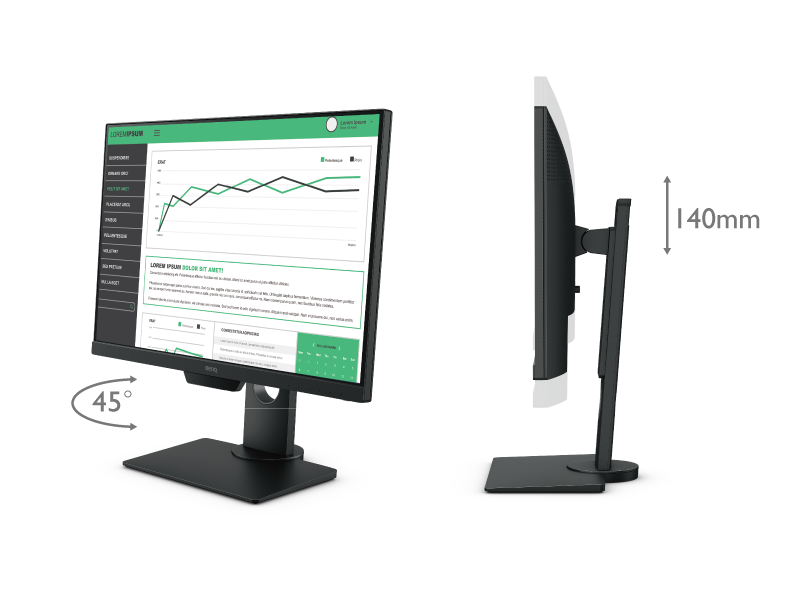 Монитор BenQ BL2581T (9H.LHNLB.QPE), 25" (63.50 cm) IPS панел, WUXGA, 5ms, 20 000 000:1, 300cd/m2, DisplayPort, HDMI, DVI-D, VGA - характеристика 4