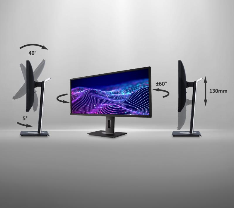 Монитор ViewSonic VG3448, 34" (86.36 cm) MVA панел, QHD, 5 ms, 50,000,000:1, 300 cd/m2, DisplayPort, miniDisplayPort, HDMI, USB - характеристика 4