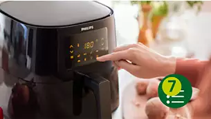 Фритюрник с горещ въздух Philips HD9270/90, 6.2 л. вместимост, технология Rapid Air, 2000W, черен - характеристика 6