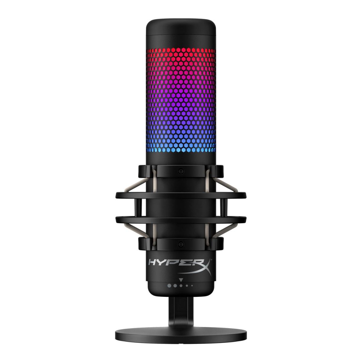 Микрофон Kingston HyperX QuadCast S (HMIQ1S-XX-RG/G), 3m кабел, AUX, USB, RGB подсветка, с поставка, черен - характеристика 1