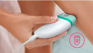 Епилатор Philips Satinelle Essential BRE245/00, за крака, 2 приставки, бял - характеристика 3
