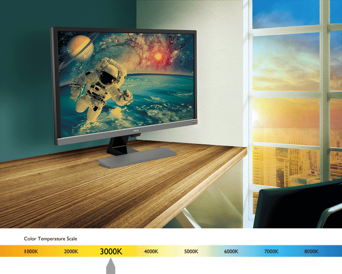 Монитор BenQ EL2870U (9H.LGTLB.QPE), 28" (71.12 cm) TN панел, 4K/UHD, 1ms, 12 000 000:1, 300cd/m2, DisplayPort, HDMI - характеристика 5