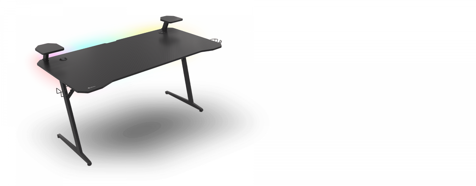 Гейминг бюро Genesis Holm 510 RGB, поставка за чаша, подсветка, USB Hub, черно - характеристика 5