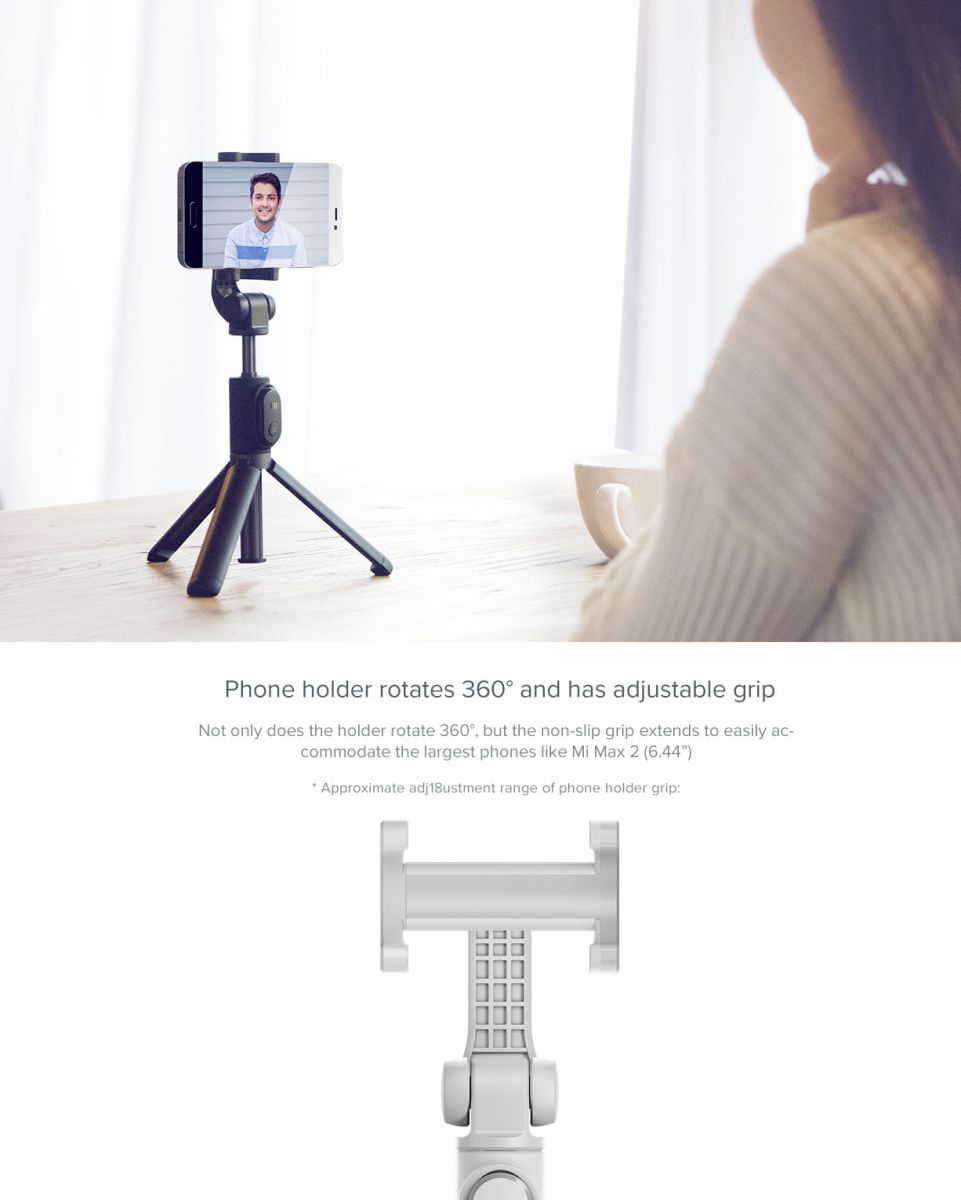 Селфи стик Xiaomi Mi Tripod, Bluetooth, черен - характеристика 1