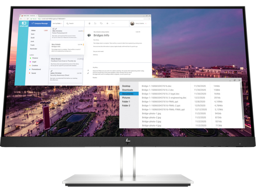 Монитор HP E23 G4 (9VF96AA), 23" (58,42 sm) IPS, Full HD, 5ms, 250 nits, HDMI, VGA, USB Type-C/ Type-A - характеристика 1