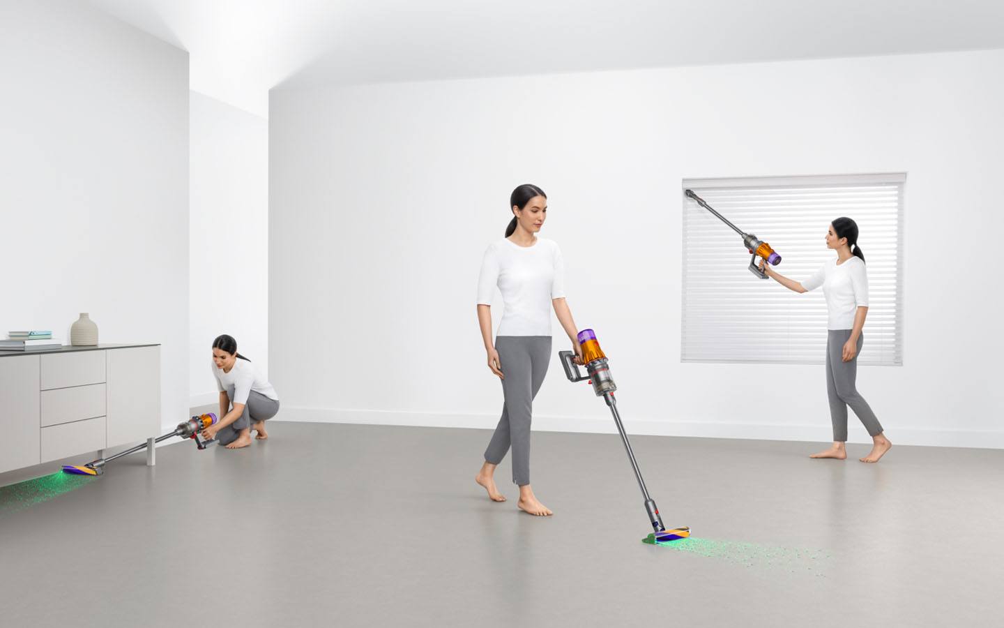 Прахосмукачка Dyson V12 Detect Slim Absolute 394167-01, безжична, 150AW мощно засмукване, 0.35 l капацитет на контейнера, до 60 минути работа, 10 скорости, инокс - характеристика 3