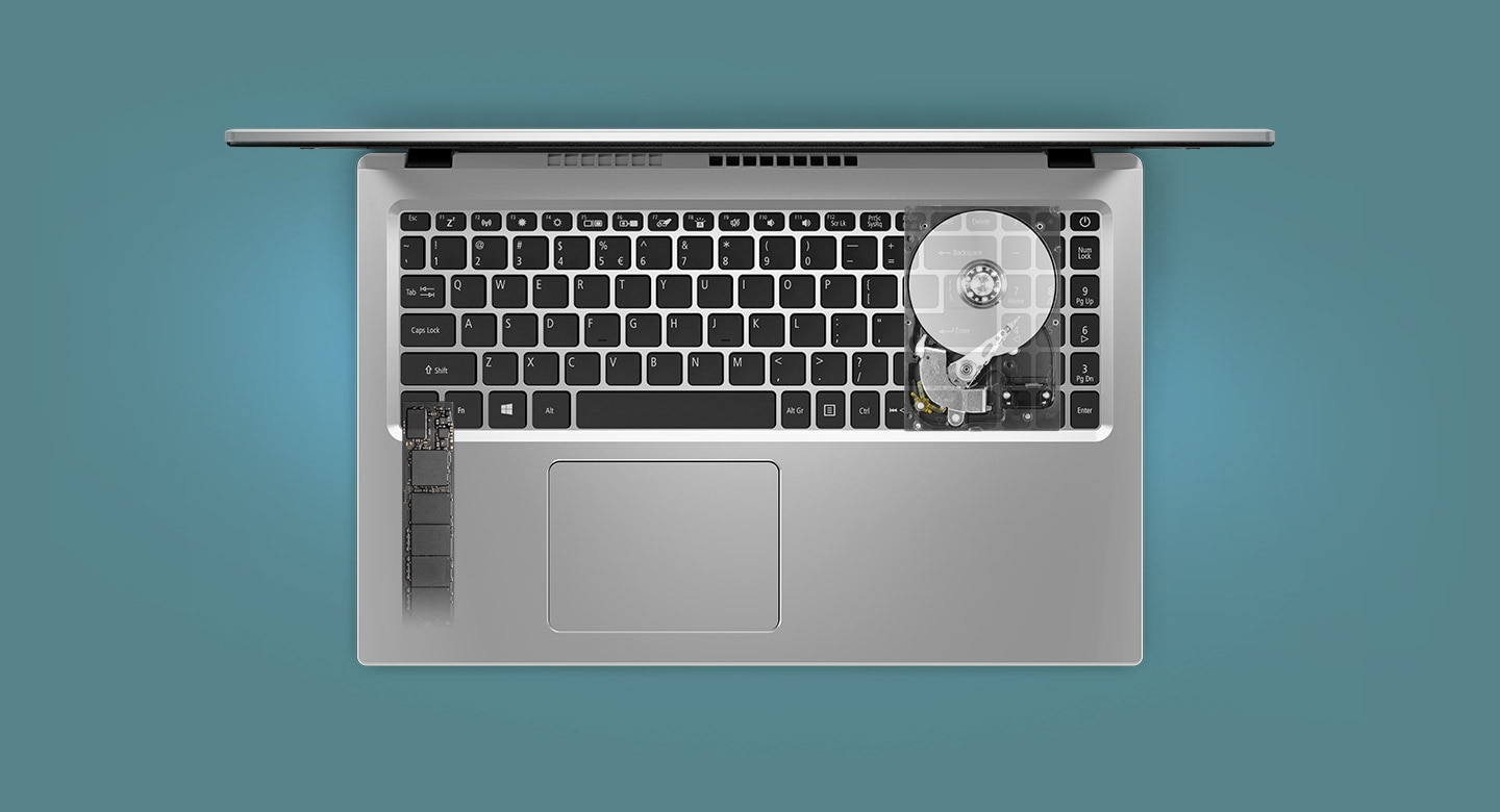Лаптоп Acer Aspire 3 A315-35 (NX.A6LEX.00L)(сребрист), двуядрен Jasper Lake Intel Celeron N4500 1.1/2.8 GHz, 15.6" (39.62 cm) Full HD Anti-Glare Display, (HDMI), 8GB DDR4, 512GB SSD, 2x USB 3.0, No OS - характеристика 6
