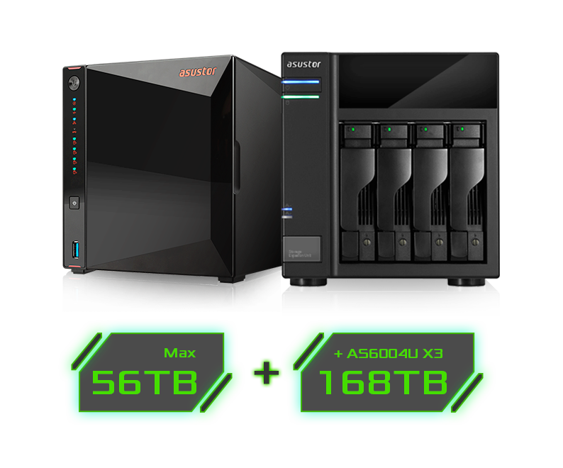 Мрежови диск (NAS) Asustor AS5202T, четири ядрен Intel Celeron J4105 2.0/2.7 GHz, без твърд диск, 2x SATA 6Gb/s, 2GB DDR4, 2x 100/1000/2500 LAN, 3x USB 3.2, HDMI - характеристика 5