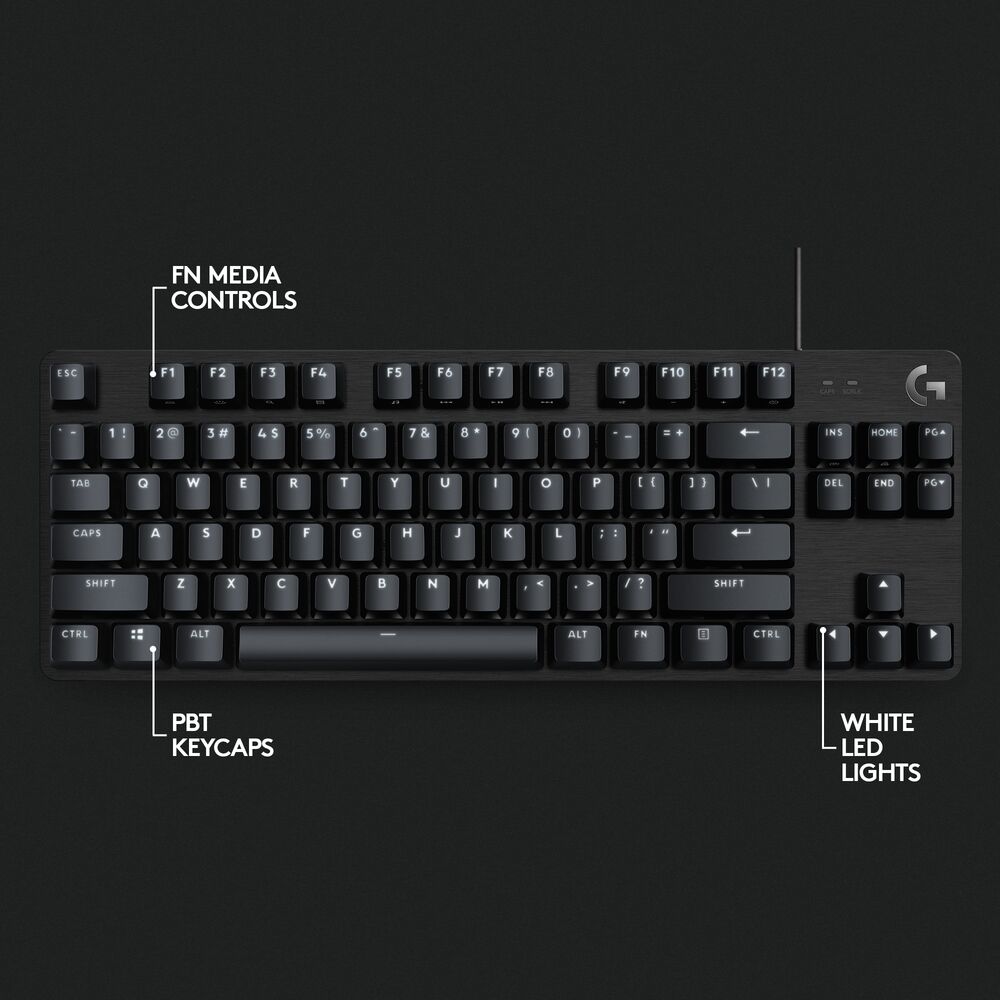 Клавиатура Logitech G413 TKL SE, механична, Tactile switch, USB, черна - характеристика 3