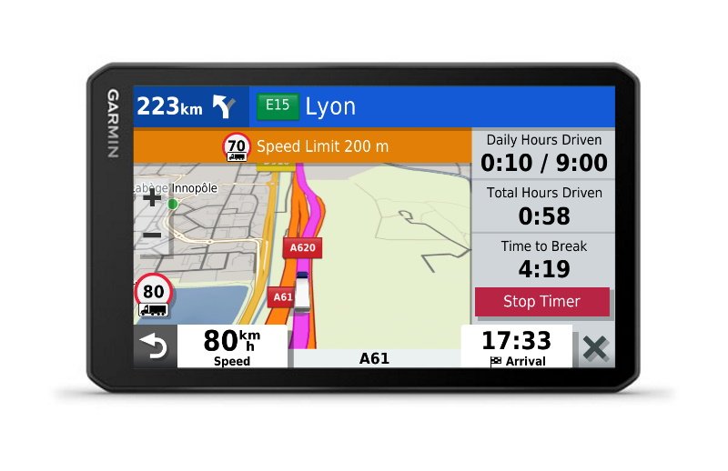 Навигация за автомобил Garmin dezl™ LGV700, 7"(17.78cm) IPS TFT дисплей, Wi-Fi, Bluetooth, microSD слот, вграден трафик приемник, карта на Европа, доживотно обновяване - характеристика 9