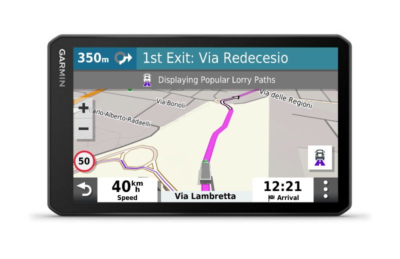 Навигация за автомобил Garmin dezl™ LGV700, 7"(17.78cm) IPS TFT дисплей, Wi-Fi, Bluetooth, microSD слот, вграден трафик приемник, карта на Европа, доживотно обновяване - характеристика 5