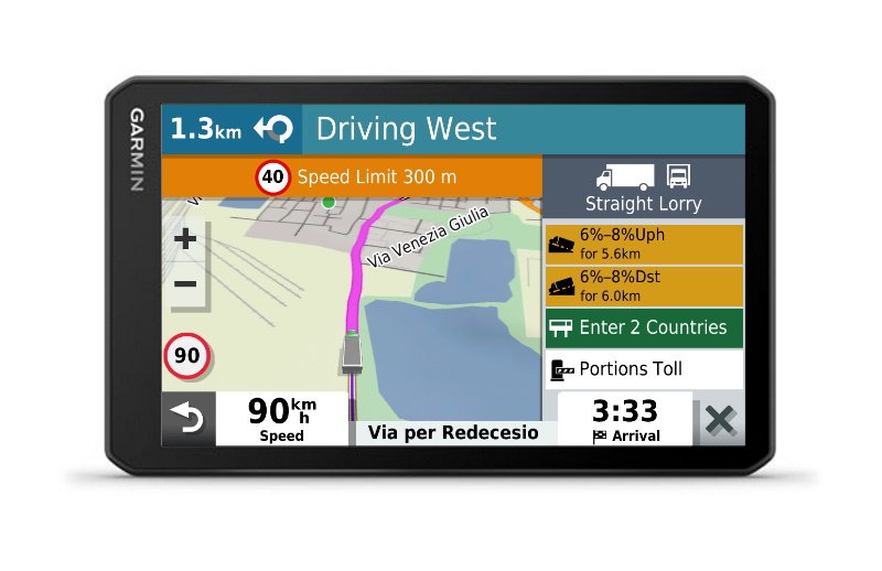 Навигация за автомобил Garmin dezl™ LGV700, 7"(17.78cm) IPS TFT дисплей, Wi-Fi, Bluetooth, microSD слот, вграден трафик приемник, карта на Европа, доживотно обновяване - характеристика 20