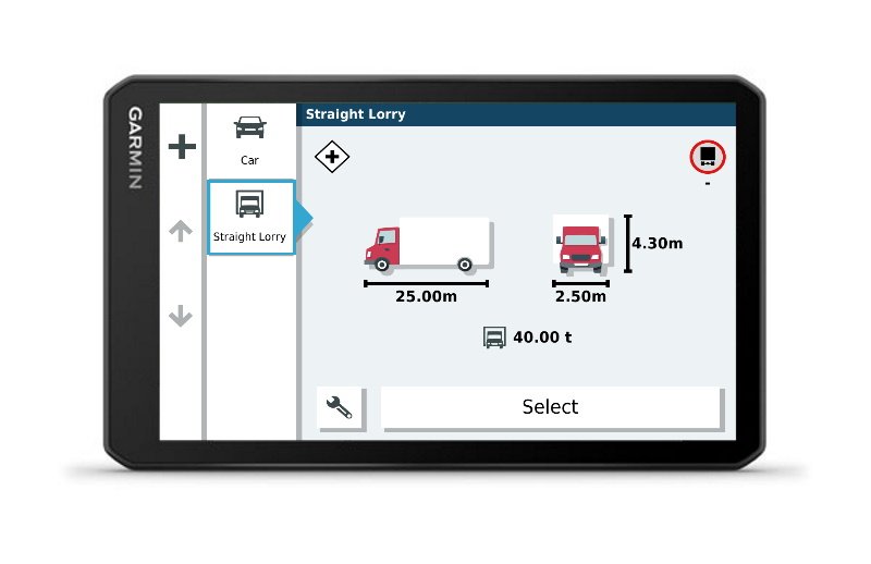 Навигация за автомобил Garmin dezl™ LGV700, 7"(17.78cm) IPS TFT дисплей, Wi-Fi, Bluetooth, microSD слот, вграден трафик приемник, карта на Европа, доживотно обновяване - характеристика 3