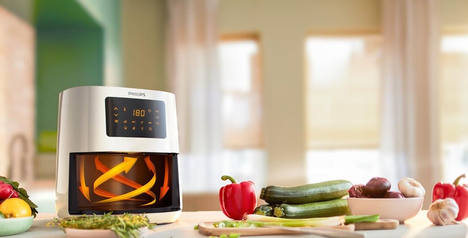 Фритюрник с горещ въздух Philips HD9255/30, 4.1 л. вместимост, "13 в 1" програми, технология Rapid Air, Wi-Fi свързаност, 1400W - характеристика 3