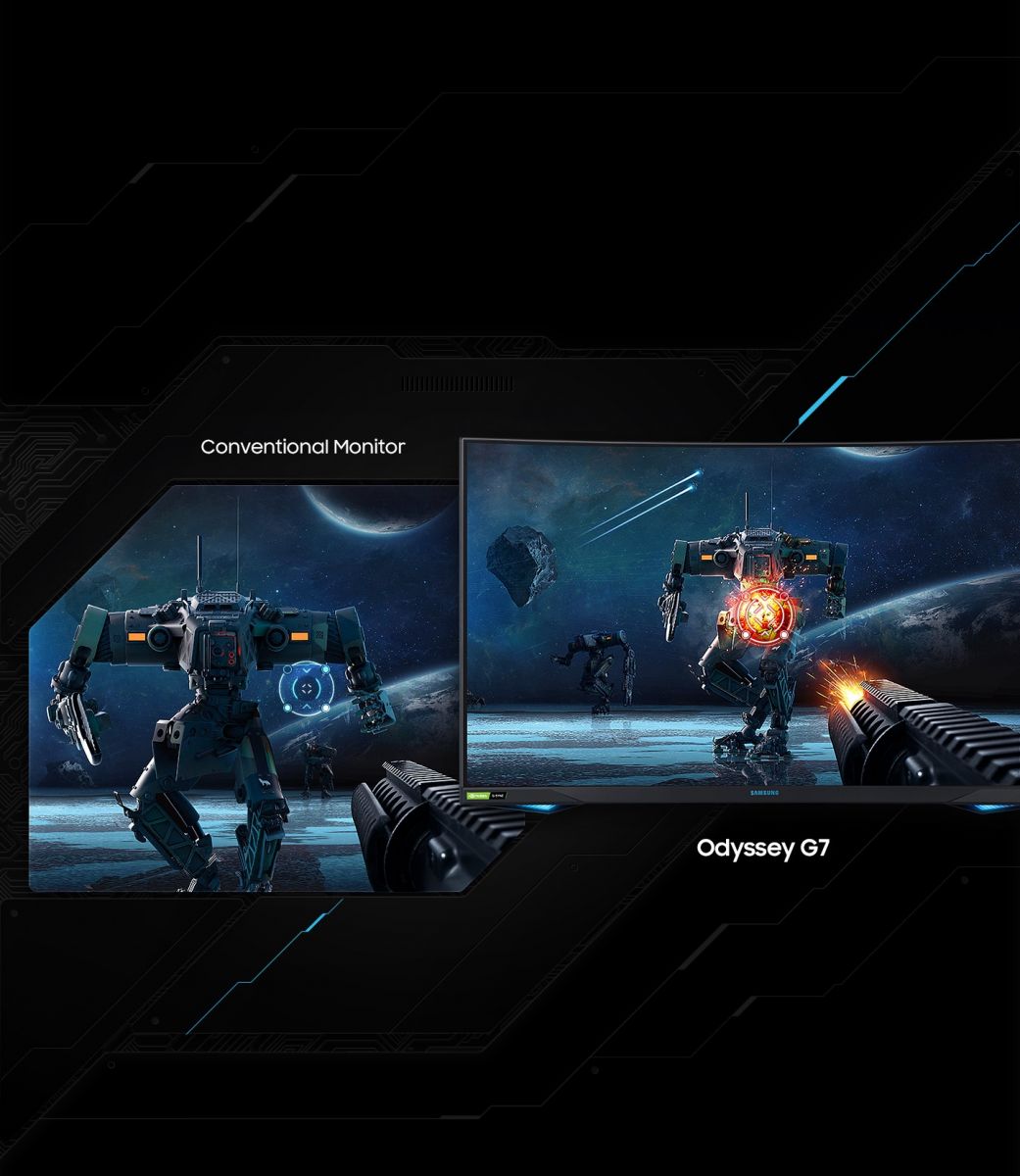 Монитор Samsung Odyssey G7 LC-32G75TQ (2020) (LC32G75TQSUXEN), 31.5" (80.01 cm) VA панел, 240Hz, WQHD, 1ms, 350 cd/m2, DisplayPort, HDMI, USB - характеристика 7