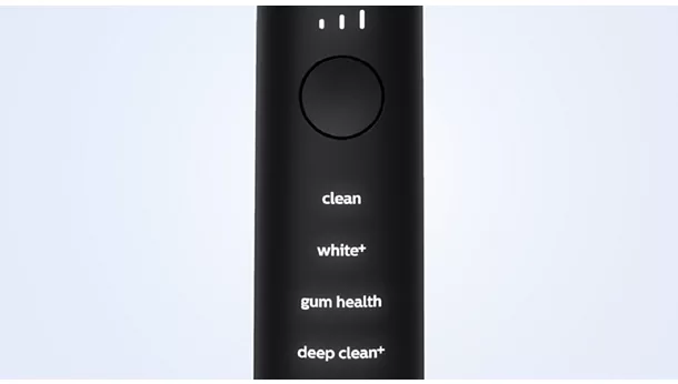 Ел. четки за зъби PHILIPS DiamondClean 9000, до 14 дни живот на батерията, Bluetooth, до 62 000 движения в /мин, черно и розово злато, 2 броя Глави за четка C3 Premium Plaque Defense, зареждаща чаша - характеристика 5