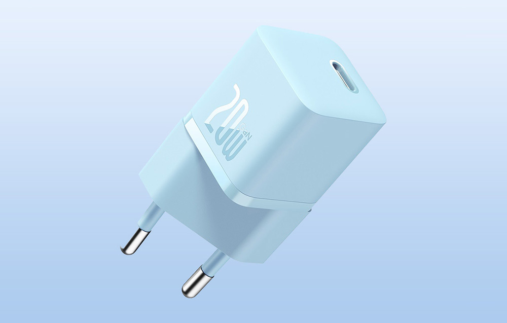 Зарядно устройство Baseus GaN5 (CCGN050103), от контакт към USB-C(ж), 20W, синьо - характеристика 1