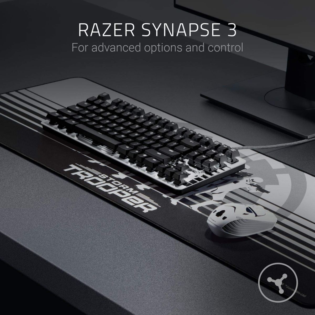 Гейминг клавиатура Razer - BlackWidow Lite (Orange Switch), US Layout, STORMTROOPER Ed.