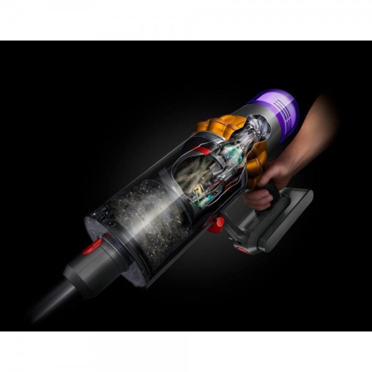 Прахосмукачка Dyson V15 Detect Absolute 394451-01, без торба, безжична, 0.77 l капацитет на контейнера, до 60 минути работа, три режима на чистене, инокс - характеристика 3