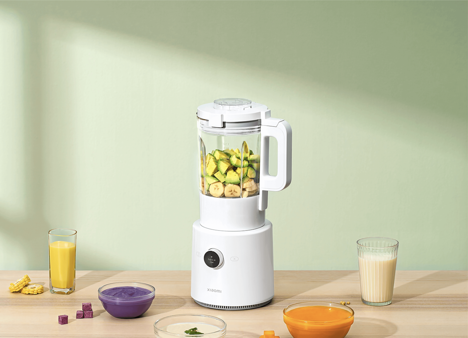 Блендер Xiaomi Smart Blender, 1000W, 1600 мл. вместимост, 8 остриета, 9 променливи скорости, SMART функция с Wi-Fi, отложен старт, функция за подгряване, сензорно управление, бял - характеристика 2