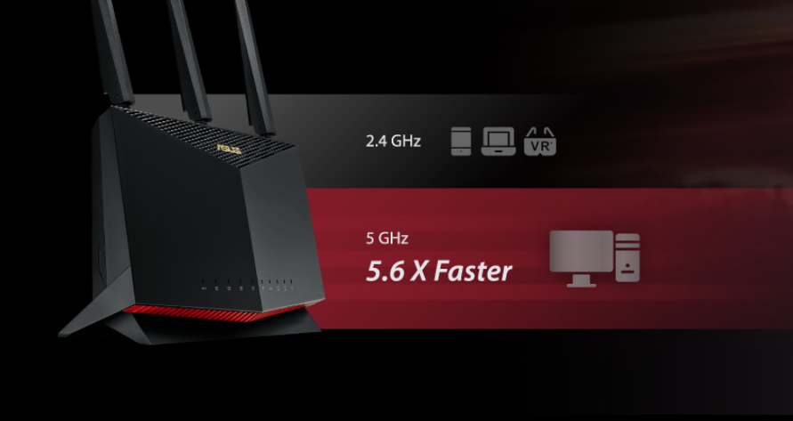 Безжичен рутер ASUS AX5700, 5700Mbps, 2.4GHz(861Mbps), 5GHz(4804Mbps), WiFi 6 (802.11ax), 4x LAN 10/100/1000, 1x WAN 10/100/1000, 3x външни антени, 1x вътрешнa антенa, LED Indicator, 2x USB 3.2 Gen 1, Reset Button, черен - характеристика 7