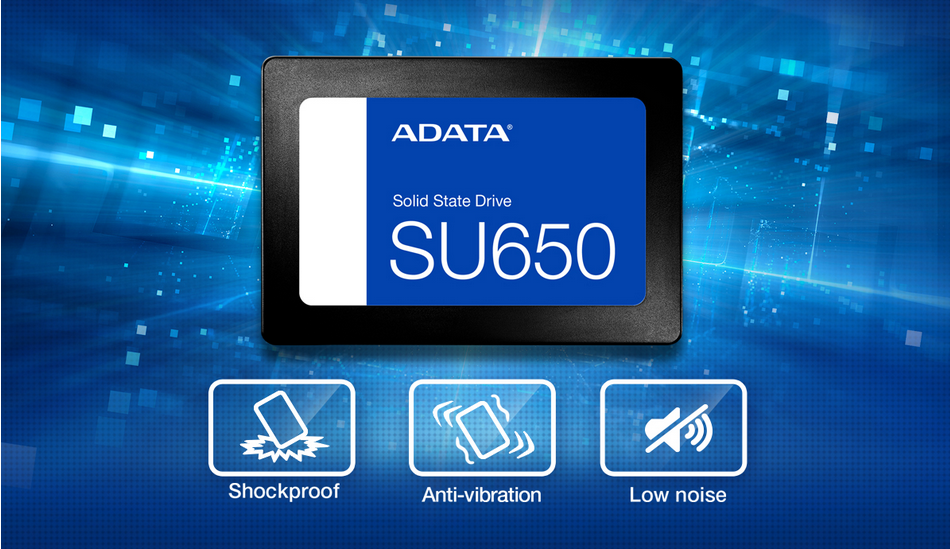Памет SSD 1TB A-Data SU650, SATA 6Gb/s, 2.5"(6.35cm), скорост на четене до 520MB/s, скорост на запис до 450MB/s - характеристика 4