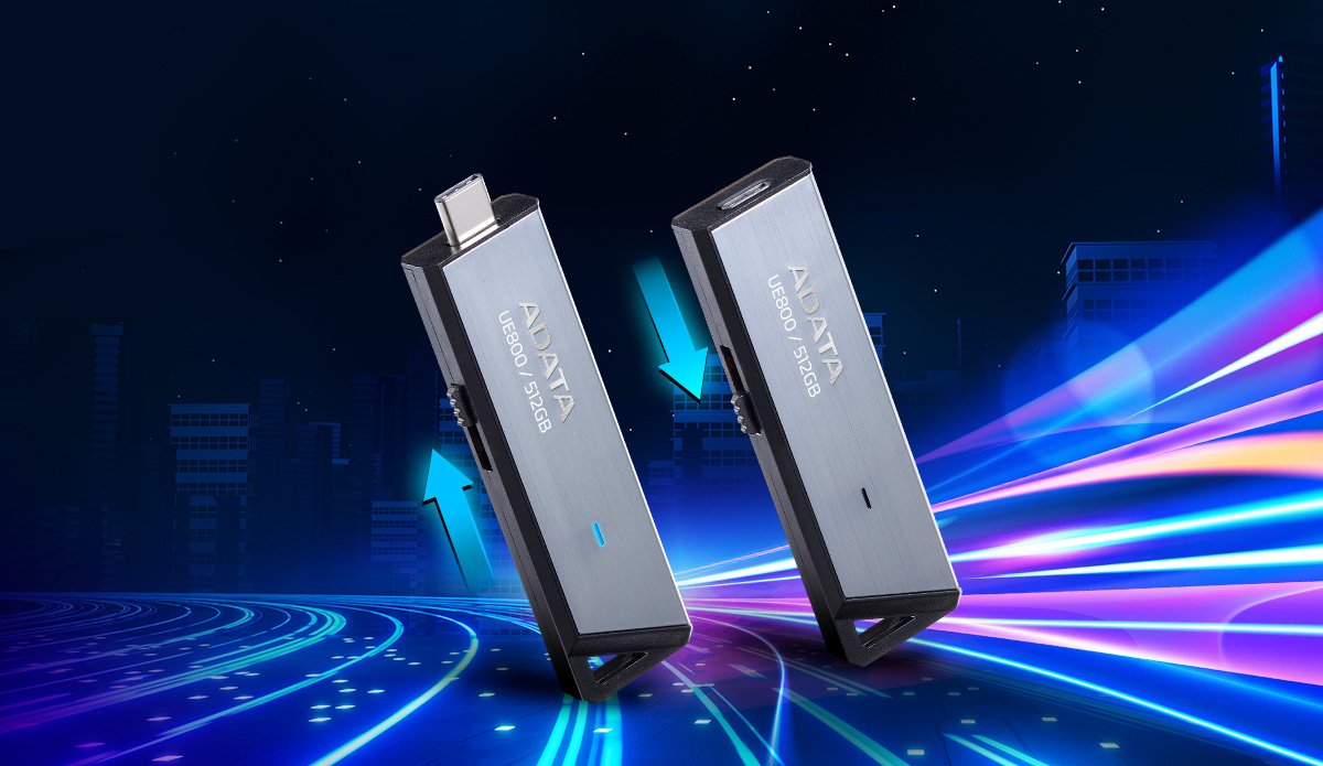 Памет 128GB USB Flash Drive, A-Data UE800, USB 3.2 Gen 2 Type-C, черна, скорост на четене до 1000MB/s, скорост на запис до 550MB/s - характеристика 6
