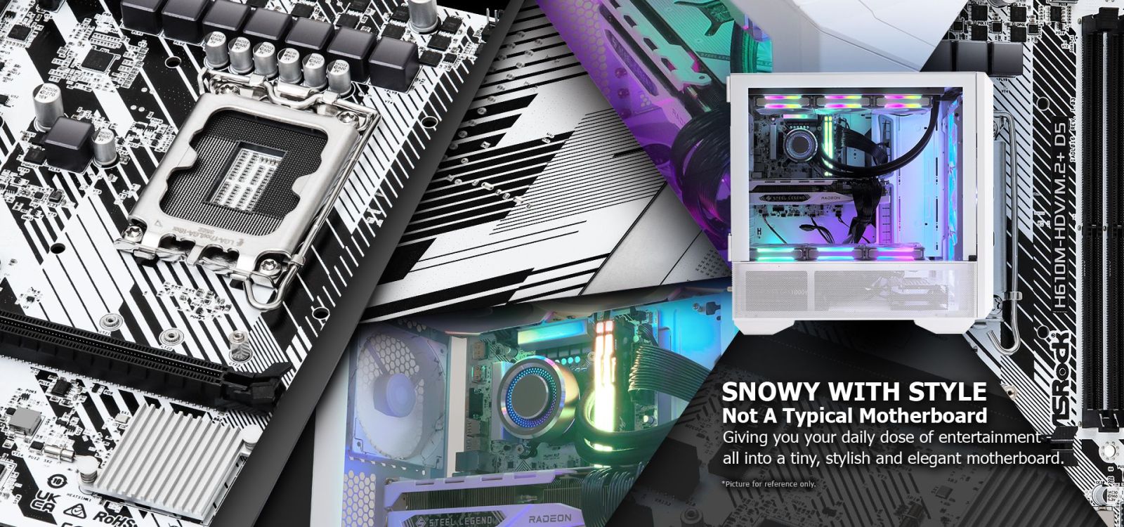 Дънна платка ASRock H610M-HDV/M.2+, H610, LGA1700, DDR5, PCI-E 4.0 (HDMI&DP&VGA), 1x M.2, 4x SATA 6Gb/s, 1x USB 3.2 Gen 1, 1x USB 3.2 Gen 1 Type-C, Micro ATX - характеристика 1