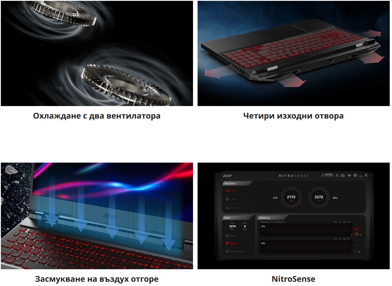 Лаптоп Acer Nitro 5 AN515-58 (мостра), осемядрен Intel Core i5-12450H 2/4.4GHz, 15.6" (39.62cm) Full HD IPS 144Hz & GF RTX 2050 4GB, (HDMI), 16GB DDR5, 512GB NVMe SSD, 1x USB 3.2 Gen 2 Type-C, No OS, 2.5 kg - характеристика 3