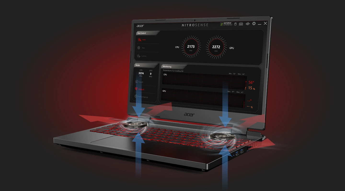 Лаптоп Acer Nitro 5 AN515-58-96BF (NH.QM0EX.014), четиринадесетядрен Intel Core i9-12900H 2.5/5.0GHz, 15.6" (39.62cm) QHD IPS 165Hz Anti-Glare Display & GF RTX 4060 8GB, (HDMI), 16GB DDR5, 1TB SSD NVMe, 3x USB 3.2 Type-A, 1x USB 3.2 Type-C, No OS - характеристика 6