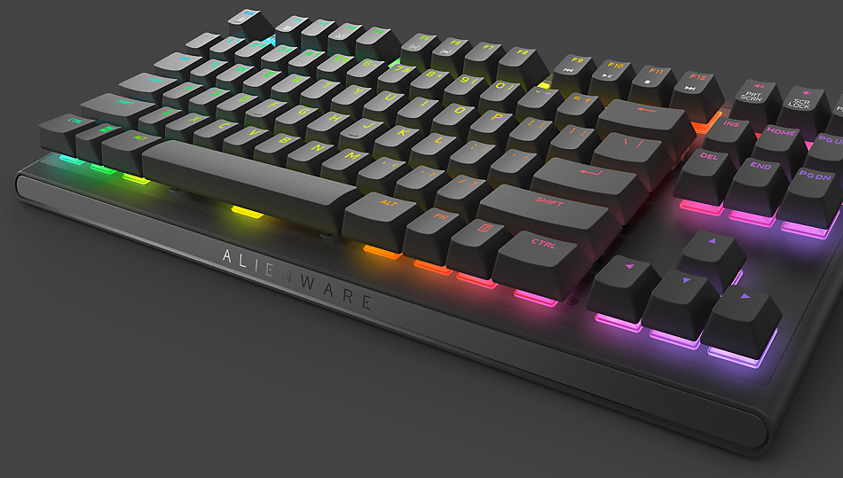 Клавиатура Alienware AW420K, механична, Cherry MX Red суичове, гейминг, RGB подсветка, черна, USB - характеристика 1