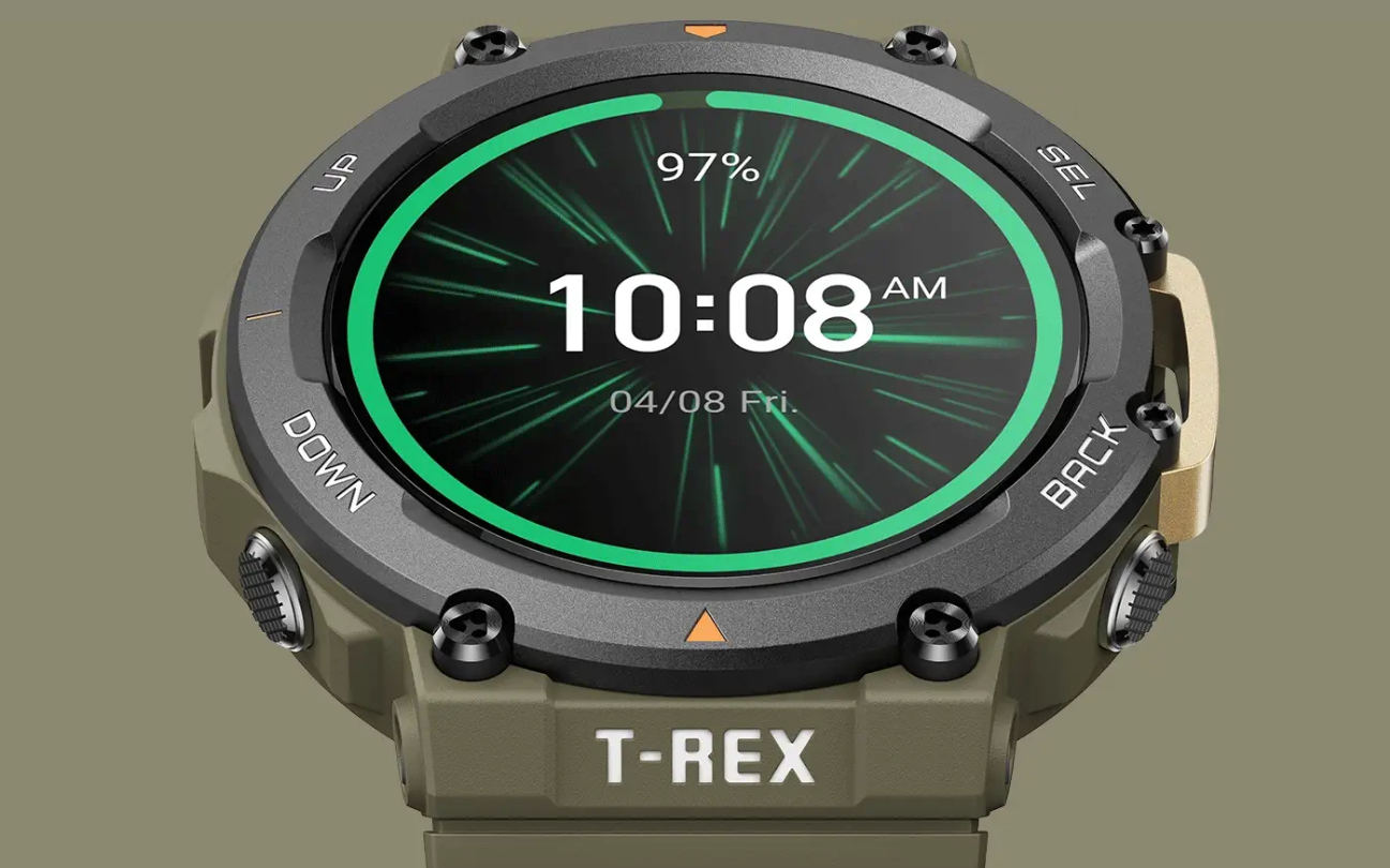 Смарт часовник Xiaomi Amazfit T-Rex 2, 1.39" (3.53cm) AMOLED дисплей, Bluetooth, 10ATM, следене на сърдечен ритъм, 158 спортни режима, следене на съня, до 24 дни живот на батерията, кафяв - характеристика 7