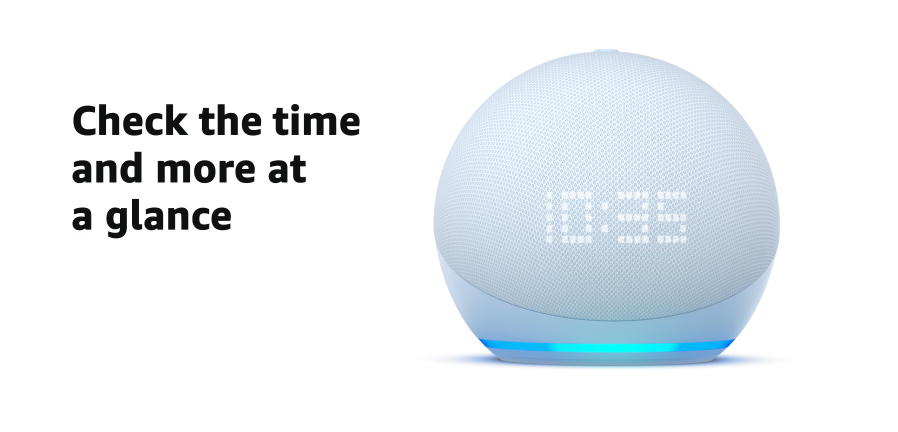 Смарт колонка Amazon Echo Dot 5, часовник, управление с гласов асистент, Wi-Fi, Bluetooth, 3.5mm аудио жак, 3W, бяла - характеристика 3
