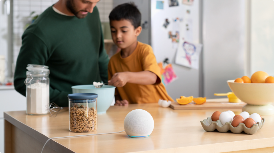 Смарт колонка Amazon Echo Dot 5 Charcoal, управление с гласов асистент, Wi-Fi, Bluetooth, 3.5mm аудио жак, 3W, черна - характеристика 5