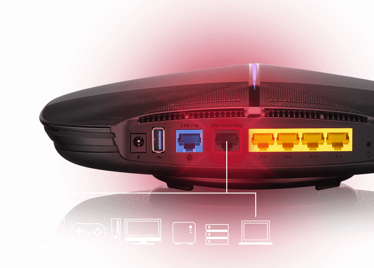 Рутер ZyXEL NBG7815 Armor G5, 6000Mbps, 2.4GHz(1200 Mbps)/5GHz(4800 Mbps), Wireless AX, 4x 1000 Gigabit Ethernet ports, 1x 10000 LAN, 1x WAN 2500, 1x USB 3.1, 13x вътрешни антени, четириядрен процесор 2.2GHz, 1GB RAM - характеристика 2