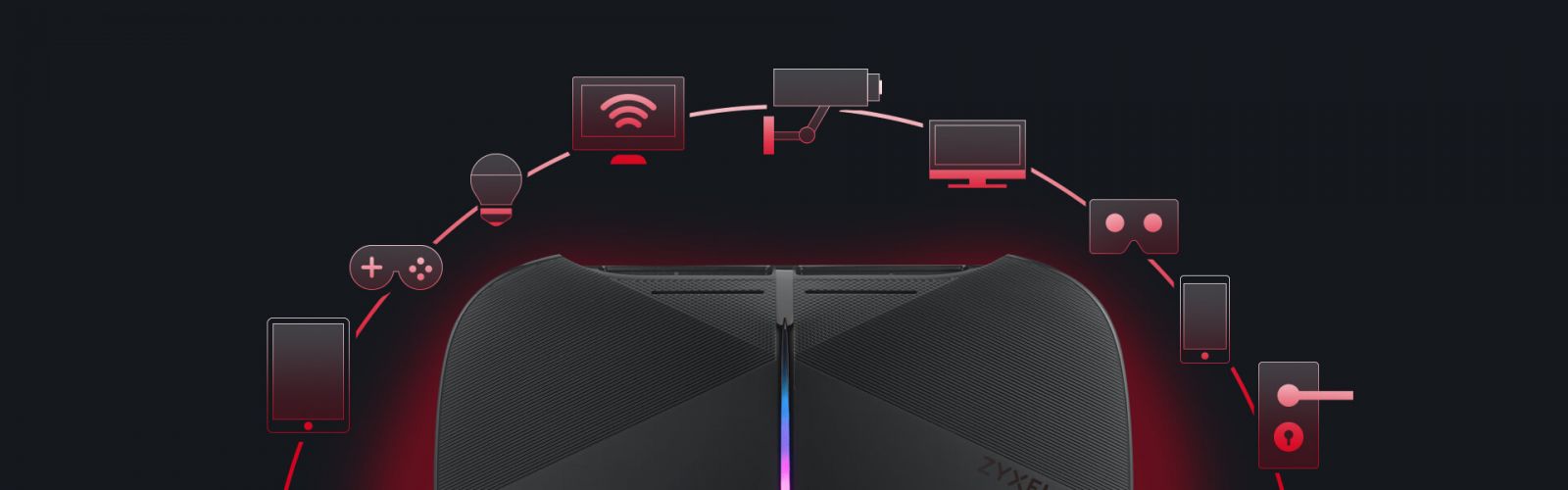 Рутер ZyXEL NBG7815 Armor G5, 6000Mbps, 2.4GHz(1200 Mbps)/5GHz(4800 Mbps), Wireless AX, 4x 1000 Gigabit Ethernet ports, 1x 10000 LAN, 1x WAN 2500, 1x USB 3.1, 13x вътрешни антени, четириядрен процесор 2.2GHz, 1GB RAM - характеристика 3